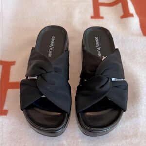 Donald J. Pliner Black Knotted 2 inch Platform Sandals